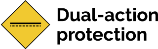 Logo Dual-action protection